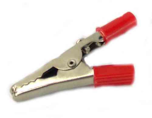 Alligator Clip with Molded Handle Large Red